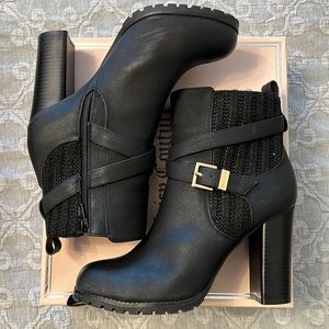 Juicy Couture Black Booties, size 8.5